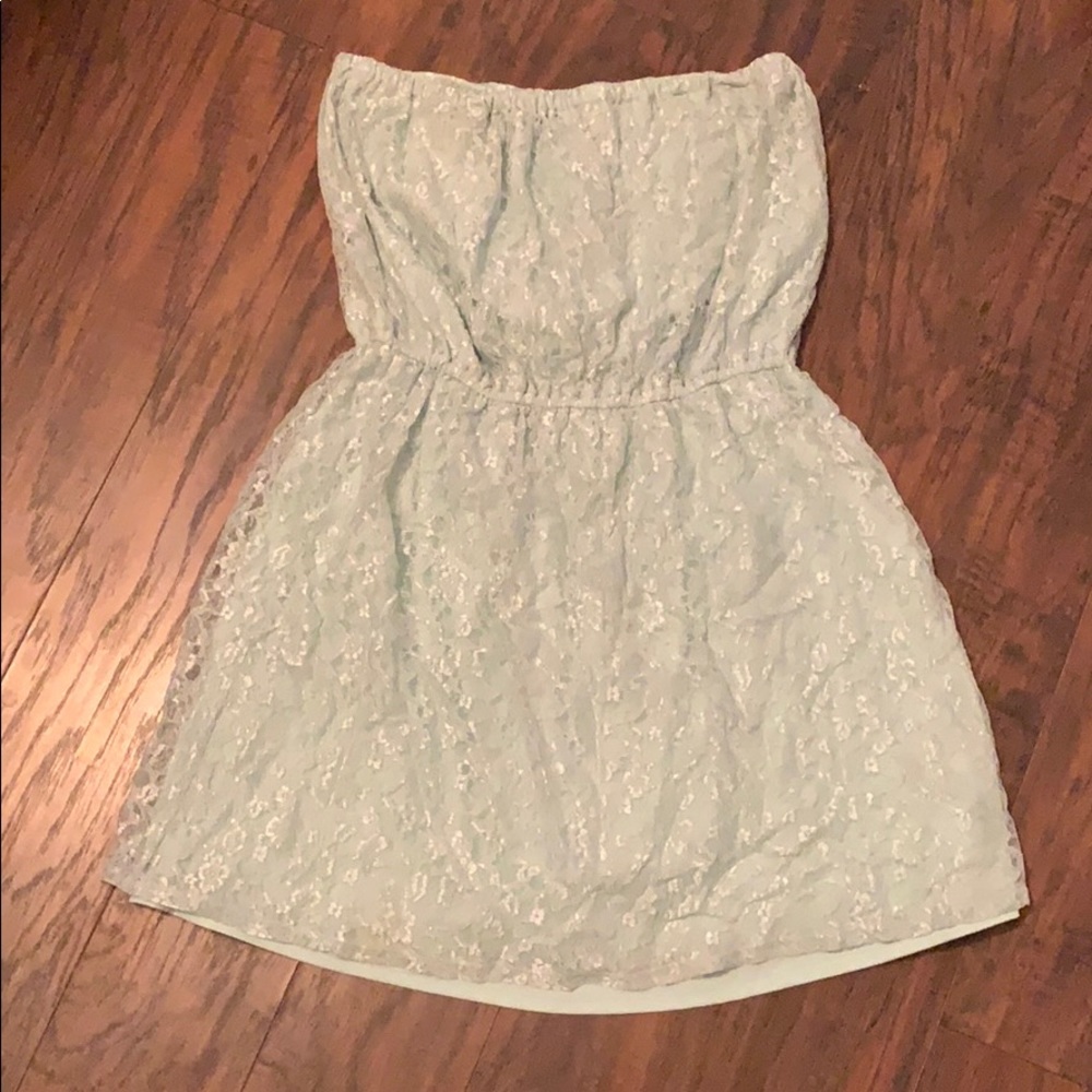 Teal Strapless Dress